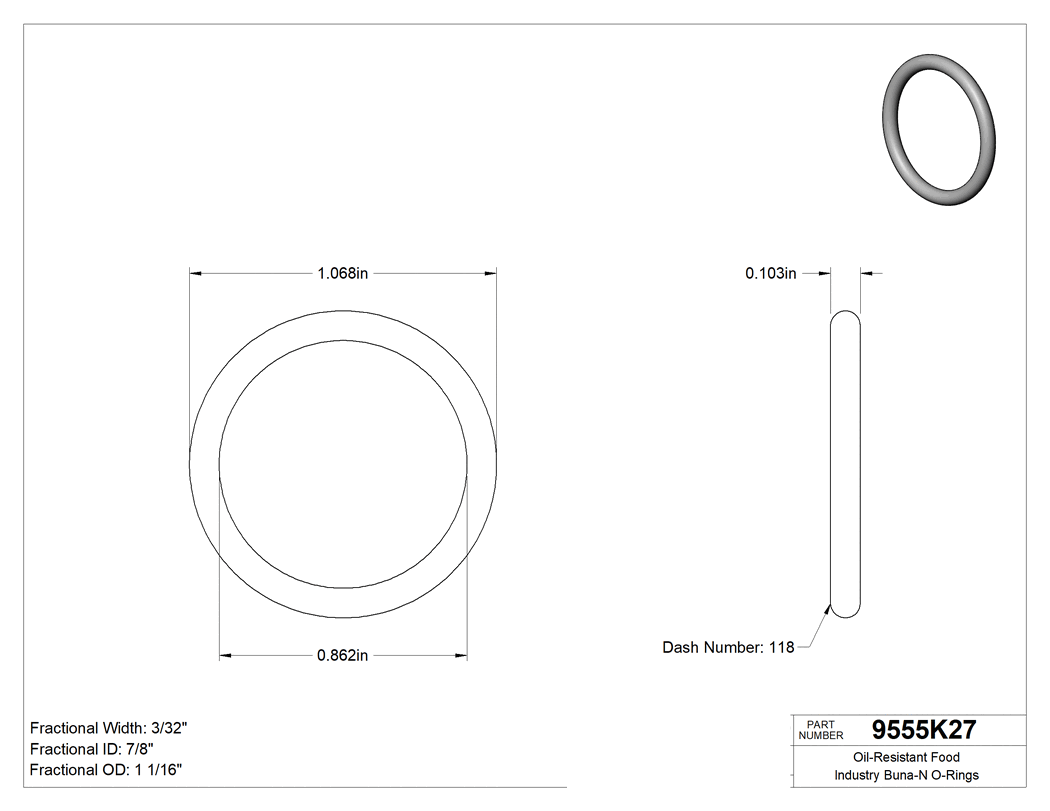 Technical drawing - 9555K27